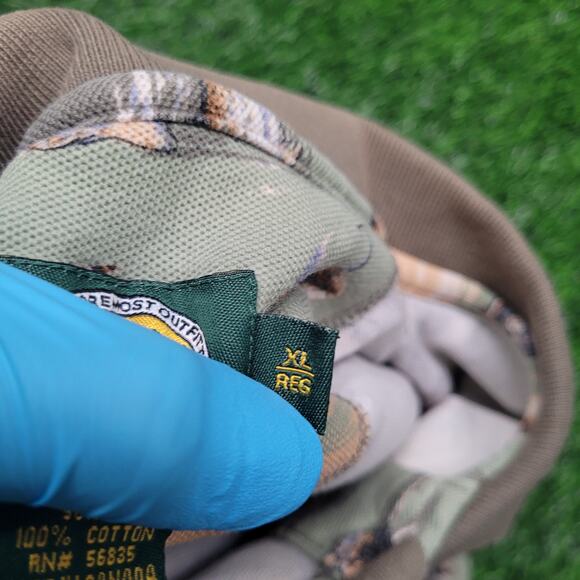 VTG 90s Cabelas Fishing AOP Polo Shirt Mens XXL (Tagged XL) Boxy Fit - Picture 8 of 8